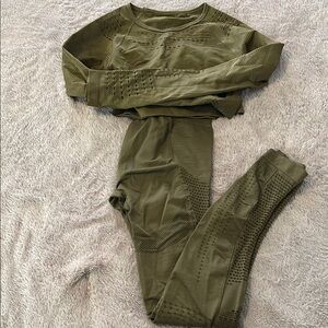 Olive Green Seamless Activewear Set